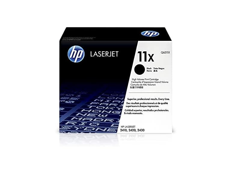 HP Original 11X Black High-Yield Toner Cartridge | Works LaserJet 2410, 2420, 2430 Series | Q6511X (Open Box) - Image 1
