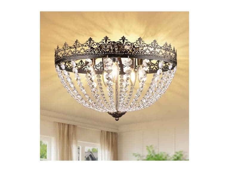 Crystal Chandelier for Bedroom, 5-Light - Image 1