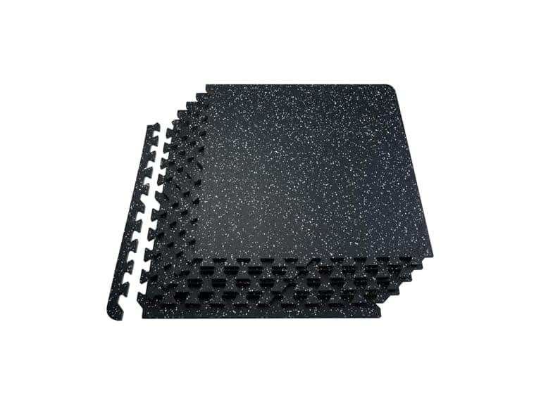 0.56 Inch Thick Gym Floor Mats, 6 Tiles Rubber - Image 1