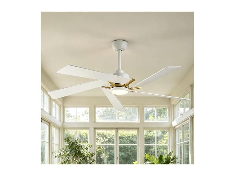 Parrot Uncle 60 Inch White Ceiling Fan - Image 1