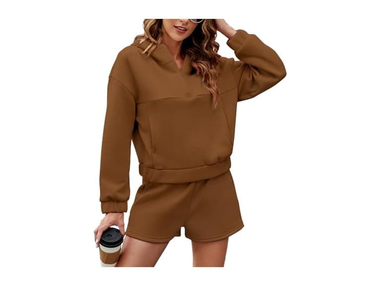 Fkeep Women Piece Sweatsuit Outfits Half Zip Set - Image 1