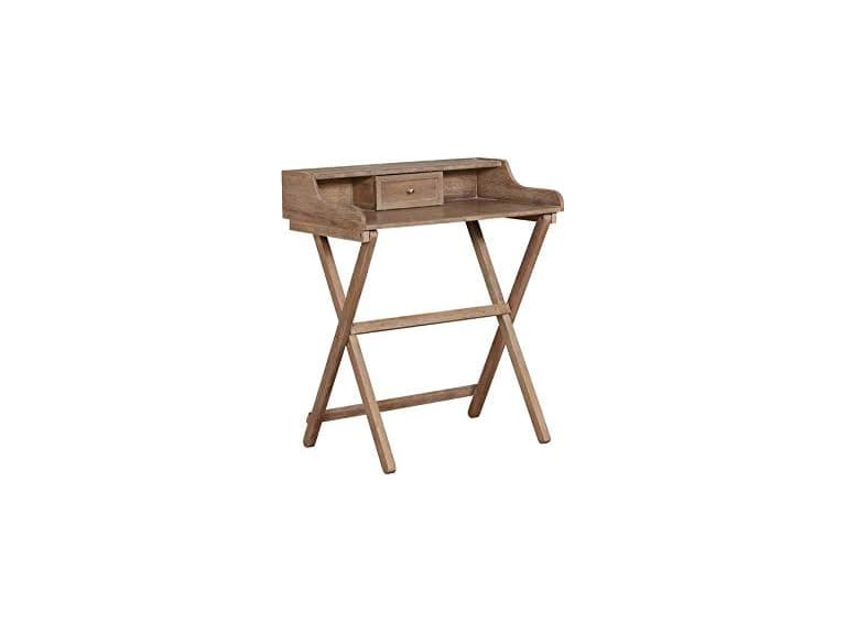 Linon Coy Gray Wash Folding Desk - Color:Gray Wash - Image 1