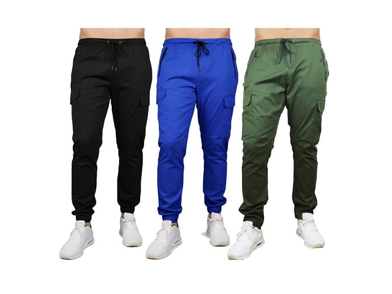 1Pk Or 2Pk Mens Stretch Cargo Jogger - Image 1