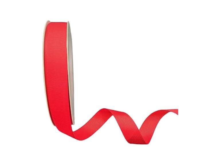 Abbaoww 3/4 In 50 Yd Solid Red Grosgrain - Image 1