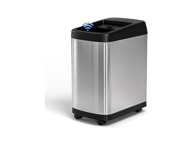ELLO&ALLO 13 Gallon Kitchen Trash Can with Roll Up Lid - Image 1