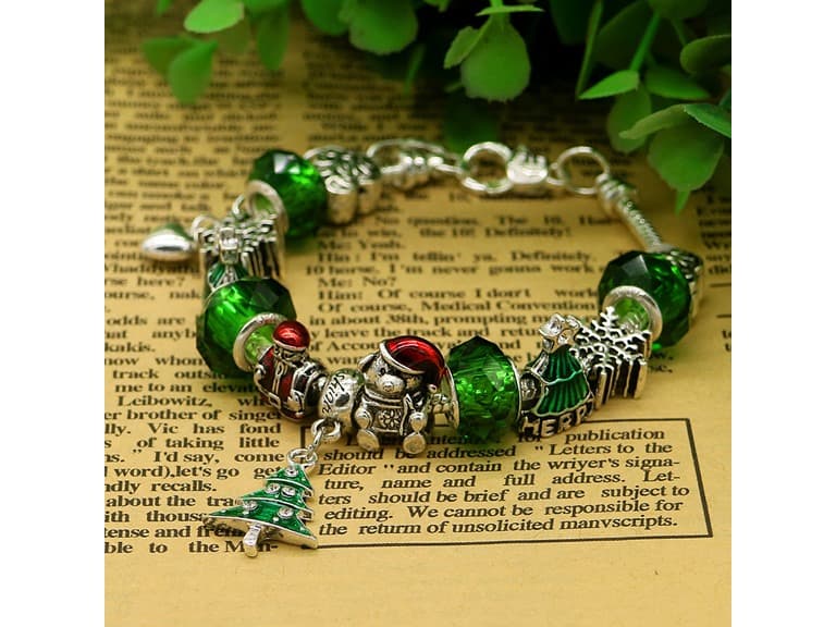 Murano Christmas Charm Bracelet - Image 1