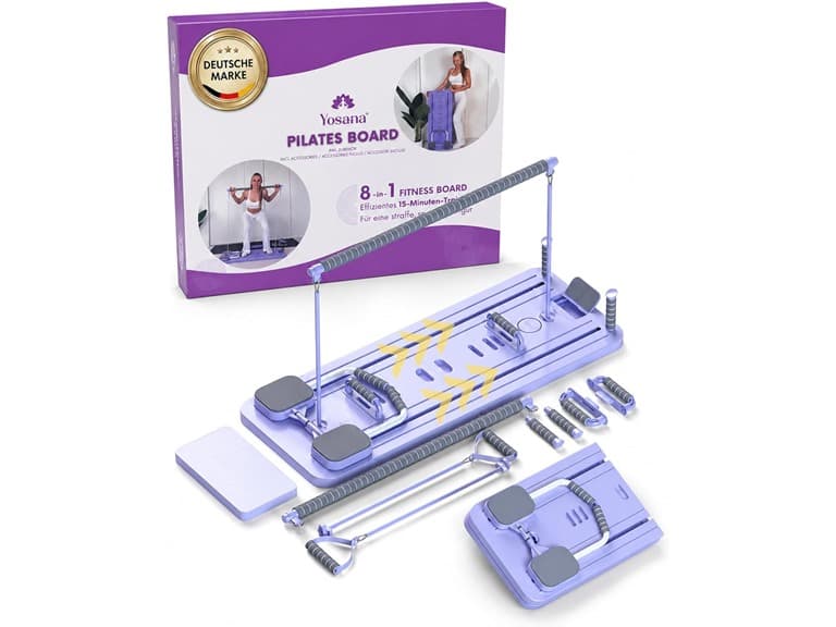 Yosana 8-in-1 Foldable Pilates Board w/ Bands Lilac - Image 1