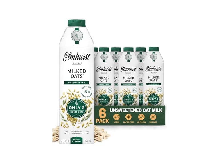 6PK Elmhurst 1925 Unsweetened Oat Milk - 32 oz - Image 1