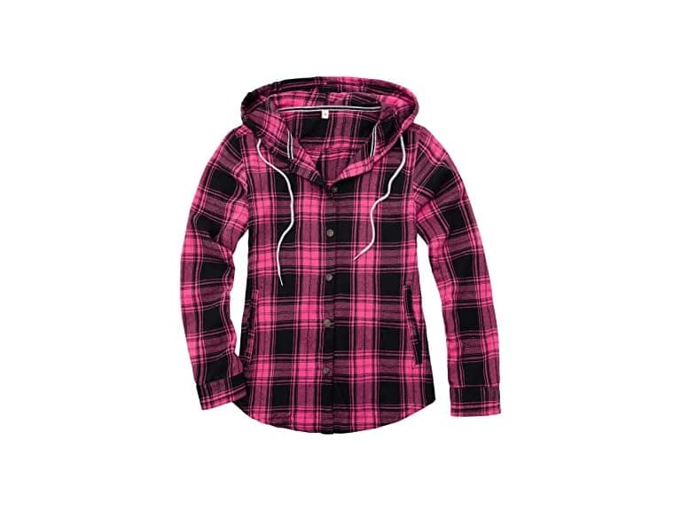 Zenthace Women (XXL) Hooded Flannel Jacket - Image 1