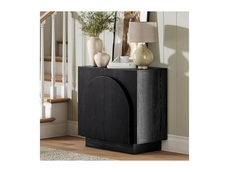 Nathan James Iris Credenza, Black Oak - Image 1