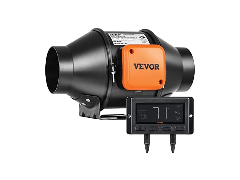Inline Duct Fan, 4-Inch 205 CFM Quiet EC-motor - Image 1