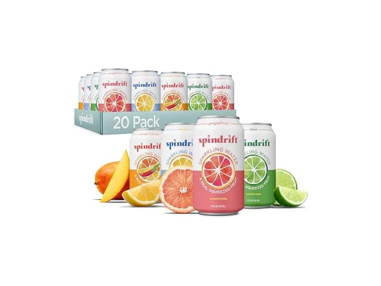 20PK Spindrift Sparkling Water, 4 Flavor Variety Pack - Image 1