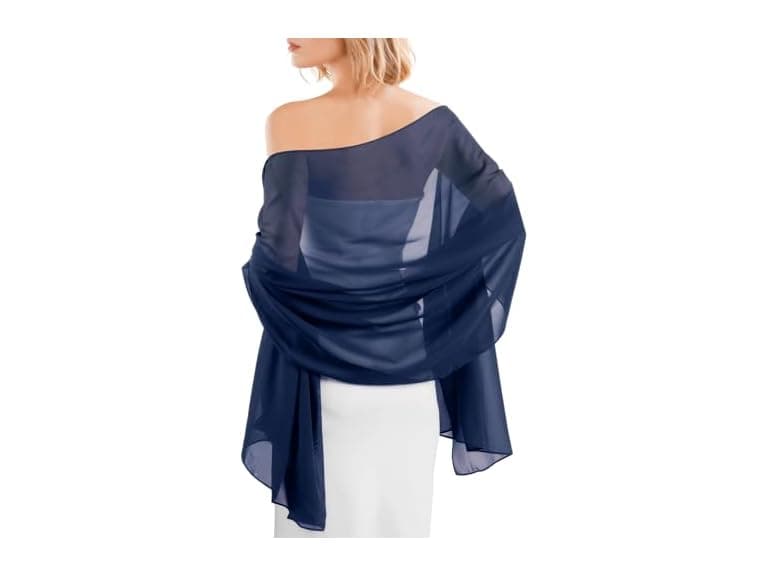 FURTALK Shawl Wrap for Women Navy - Image 1