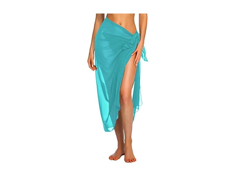 Ekouaer Women (OS) Sarong Bikini Blue-green - Image 1