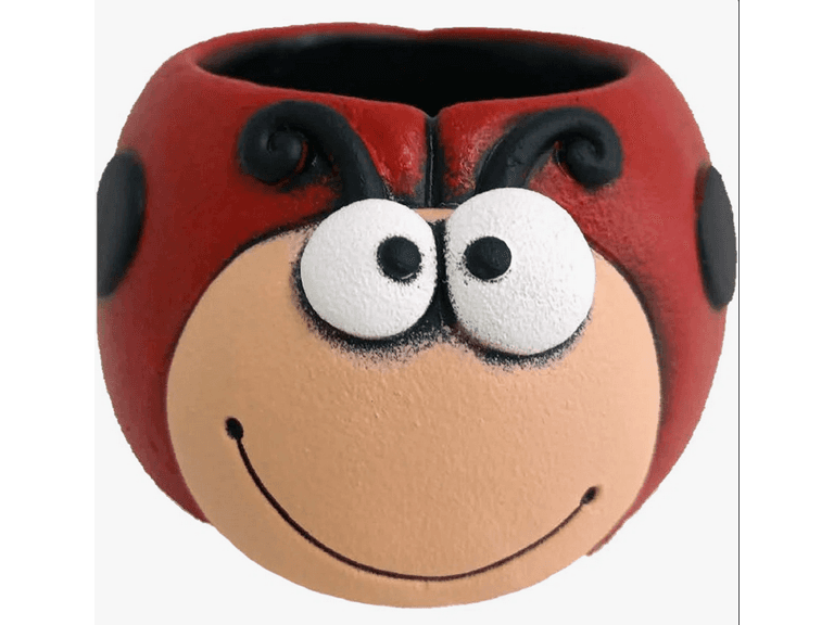Santa's Workshop, Inc 36326 Cement Lady Bug Planter Red - Image 1