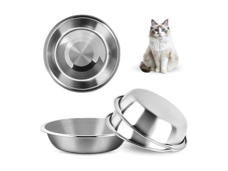 Stainless Steel Cat Food Bowls, 3Pcs - Image 1