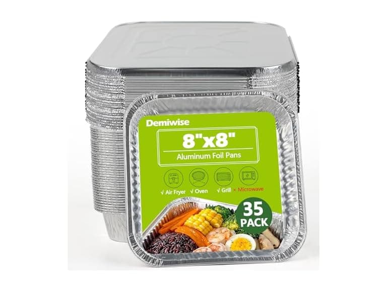 Demiwise Thickened 35 Pack Heavy Duty Aluminum Pans with Lids - Image 1