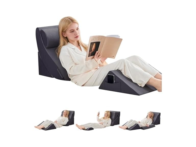 Paxato 4PCS Bed Wedge Pillow Set - Image 1