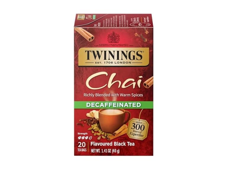 20Ct Twinings of London Decaffeinated Chai Tea - Image 1