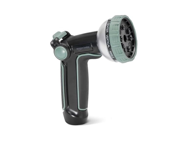 Amazon Basics 10 Spray Patterns Garden Hose Nozzle - Image 1