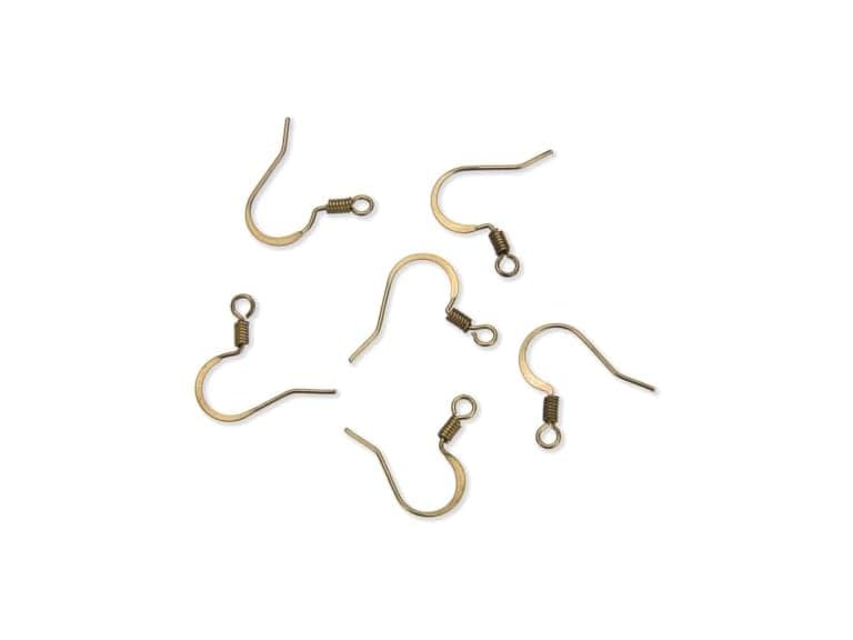 Adabele 50pcs Raw Brass Flat Fish Earring - Image 1