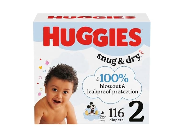 Huggies Snug and Dry Giga Diaper Size 2 116ct - Image 1