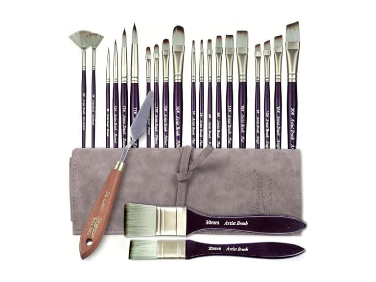 23pcs Paint Brush & Palette Knife Set - Image 1