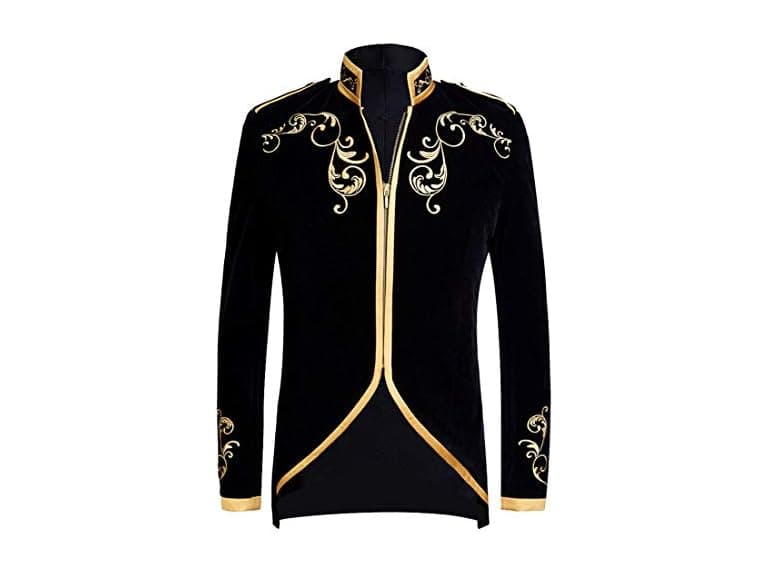 Pyjtrl Men (L) Stylish Court Prince Velvet Jacket - Image 1