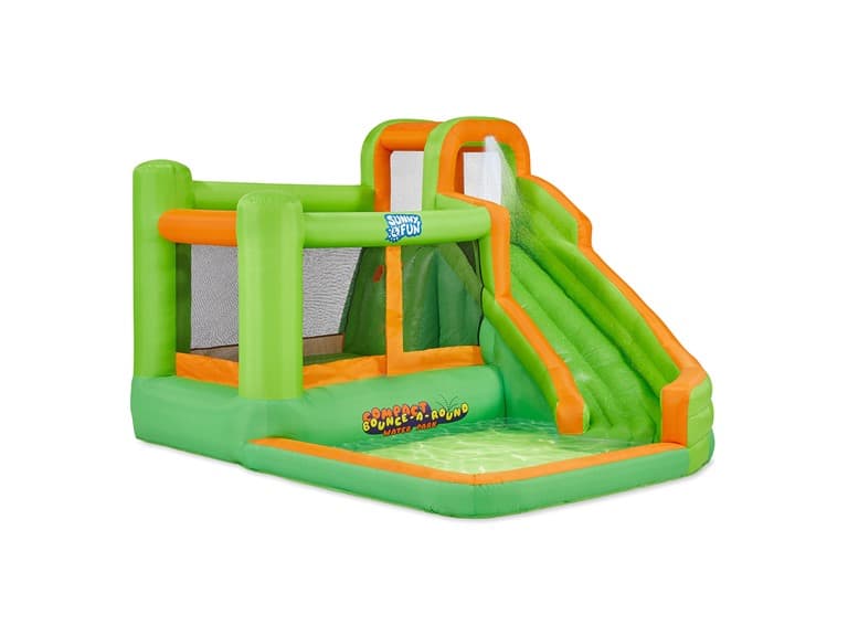 Sunny & Fun Compact Bounce-A-Round Inflatable Water Slide Park - Image 1