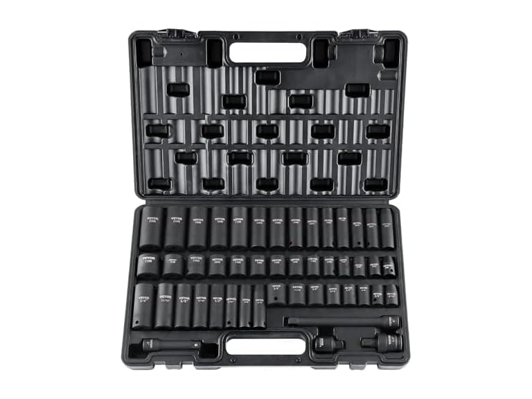 VEVOR 48 Piece 3/8" Drive Impact Socket Set - Image 1
