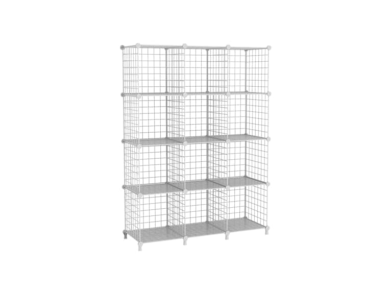 12-Cube Storage Organizer, Metal Wire - Image 1