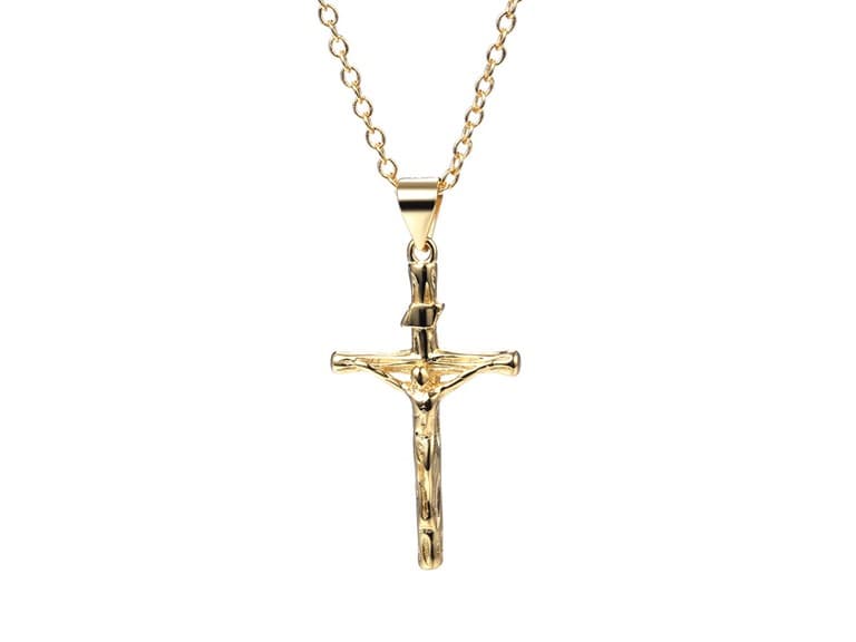 14K Gold Crucifix Cross Necklace - Image 1