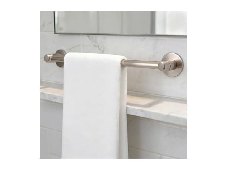 HIGHCRAFT 24 Inch Towel Bar, Brushed Nickel - Image 1