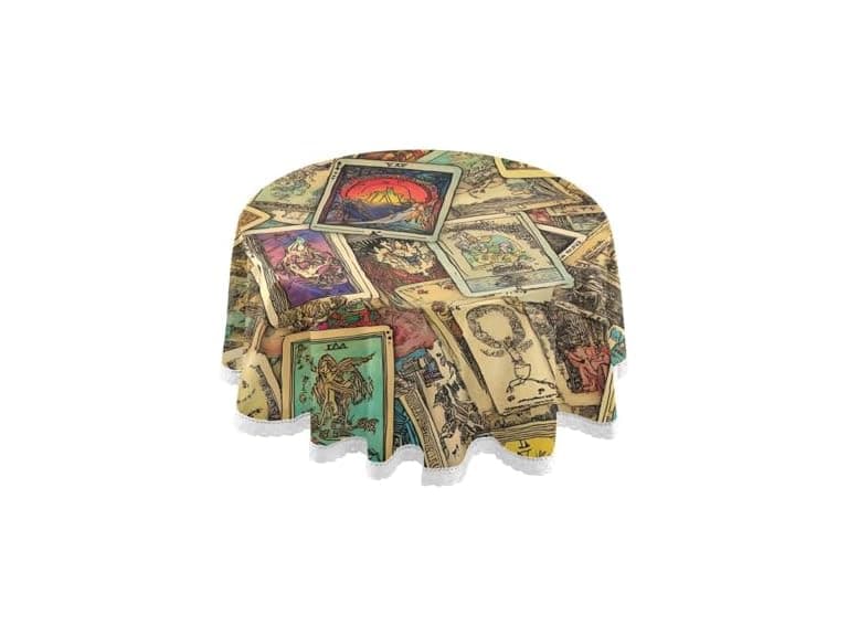 AUUXVA Table Cloth Vintage Tarot Pattern - Image 1