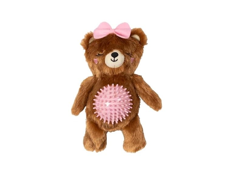 Fringe Studio Plush Squeaky Dog Toy with Spiky TPR Ball - Image 1