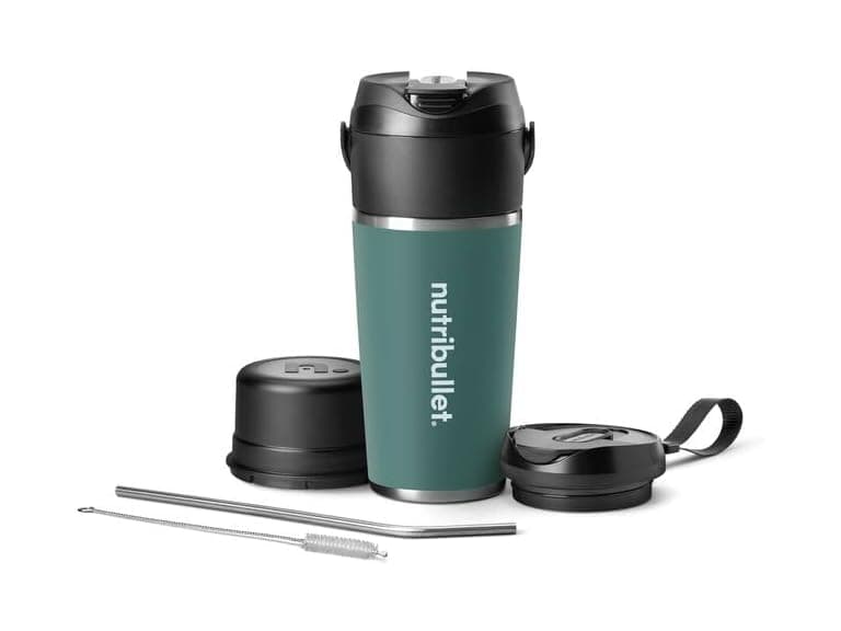 nutribullet Flip Portable Blender with Insulated Cup, Eucalyptus - Image 1