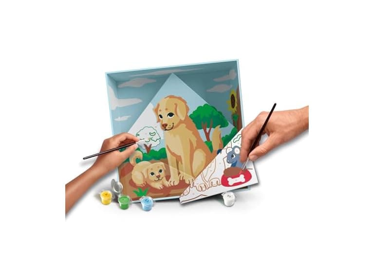 Ravensburger CreArt Do It Together: Dog Paint‑by‑Number Kit - Image 1