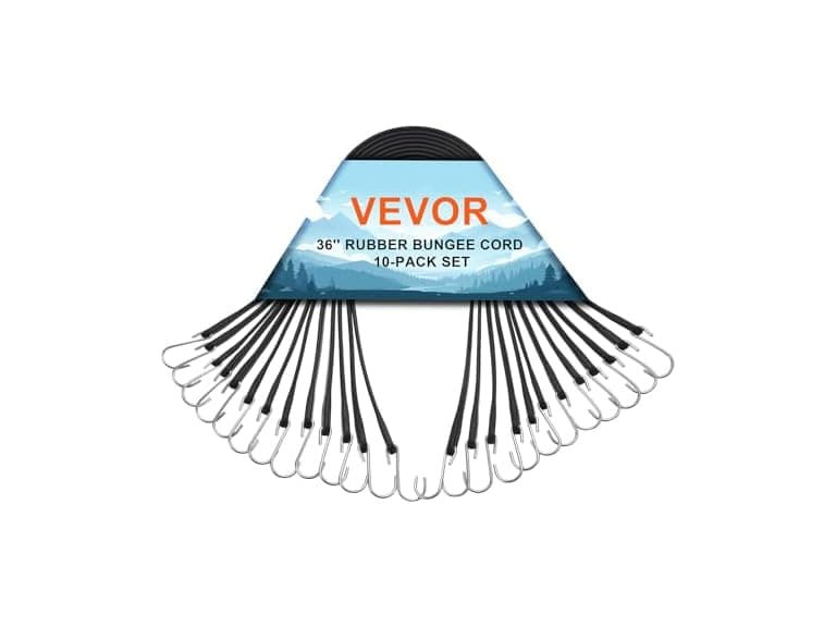 VEVOR 10 Piece Flat Bungee Cord - Image 1