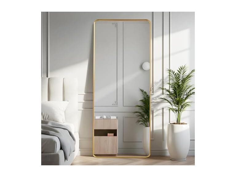 Anpark Full Length Gold Rectangle Mirror - Image 1