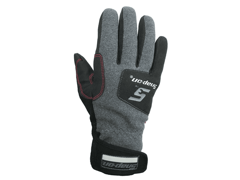 (2 Pairs) Gray Snap-On Wind Resistant Dual Layer Gloves - Image 1