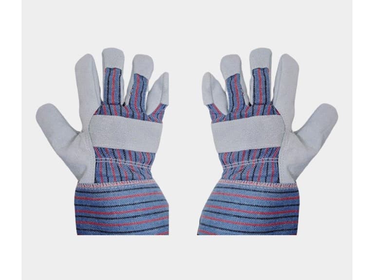 EXXO Split Leather Gloves w/Cuff, Lg - 3 Pair - Image 1