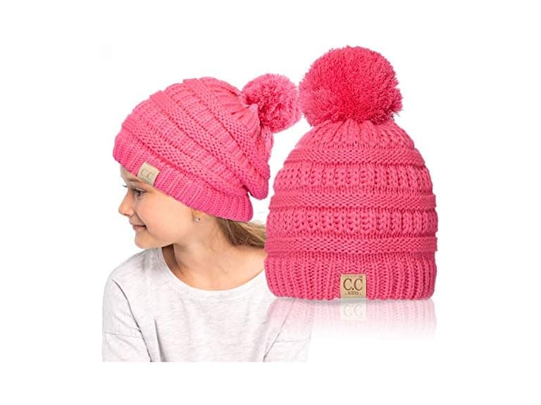C.C (OS) Beanie Ages Chunky Thick Stretchy Pink - Image 1