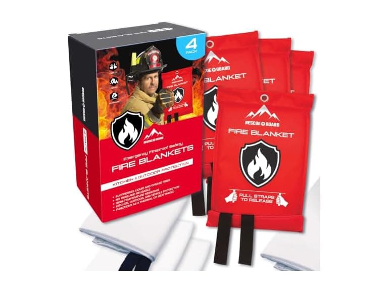 Emergency Fire Blanket 40x40 4-Pack - Image 1