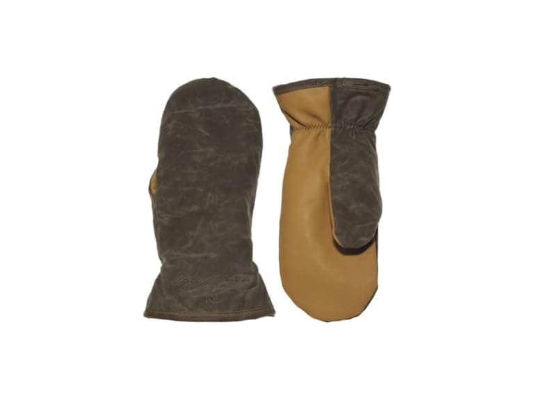 Stormy Kromer (L) Waxed Cotton Tough Mitts LG Oak - Image 1