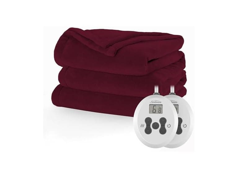 Sunbeam Heated Blanket Queen Cherry - Image 1
