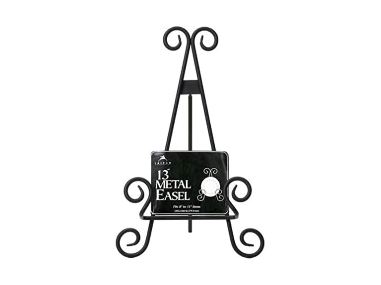 TRIPAR 13 Inch Stratford Black Metal Easel Artwork - Image 1