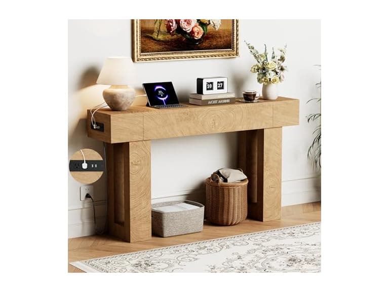 63" Long Console Table w/Outlets & USB Ports - Image 1