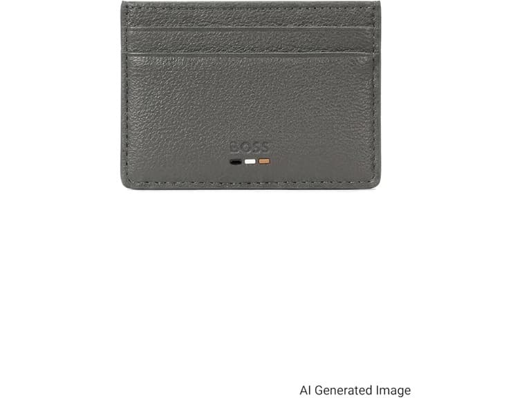 BOSS, Ray Small Logo Card Holder, grey tint, One Size - Image 1