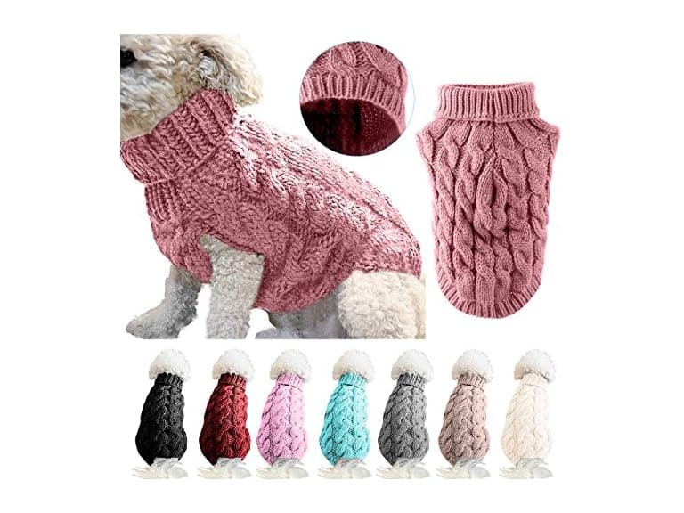 Winmany Pet Dog Turtleneck Knitting Sweater Sm/Med - Image 1
