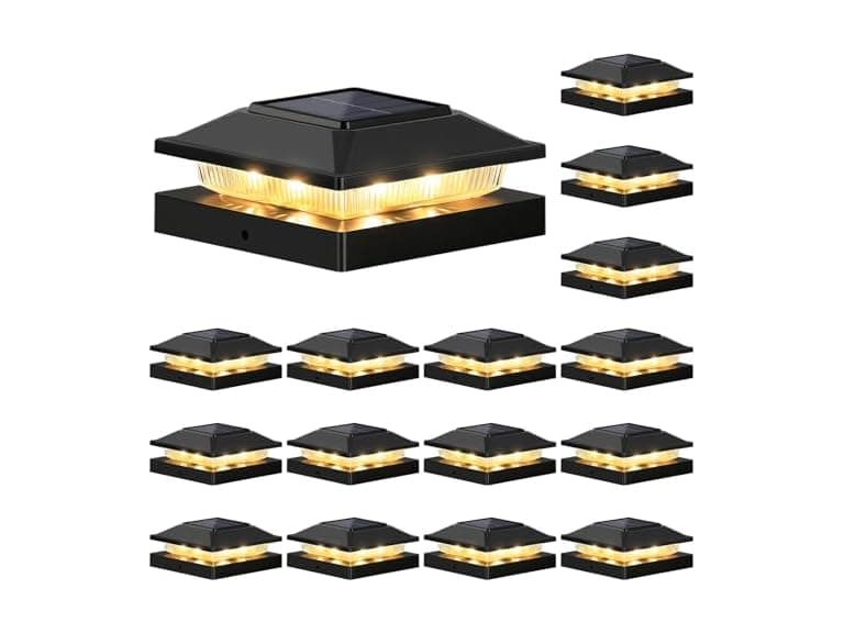 Brightever Solar Post Cap Black 16-Pack - Image 1